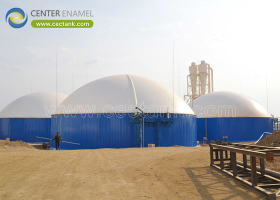 바이오가스 플랜트 및 폐수 처리 플랜트 (WWTP) 용 유리 선형 강철 연속 혼합 탱크 원자로 (CSTR)