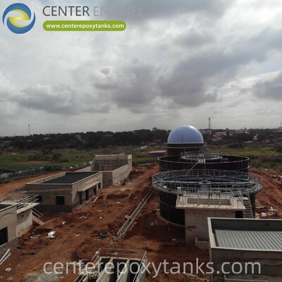 바이오매스 소화 프로젝트의 바이오가스용 이중 막 바이오가스 홀더: 연속 또는 배치 소화조 출력을 관리하기 위해 필요한 부피 안정성을 제공합니다.