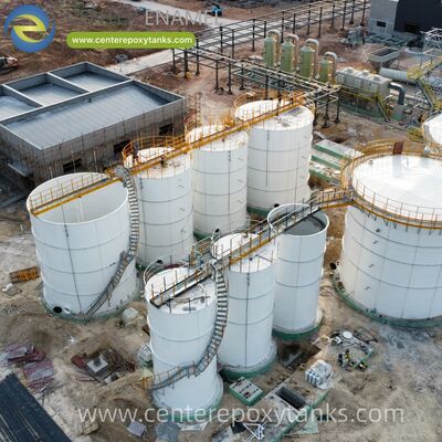 클리리리케이션 풀 탱크로 볼트 된 물 저장 탱크: 안정적인 모듈 구조로 물을 처리하는 데 정착 과정을 촉진합니다.