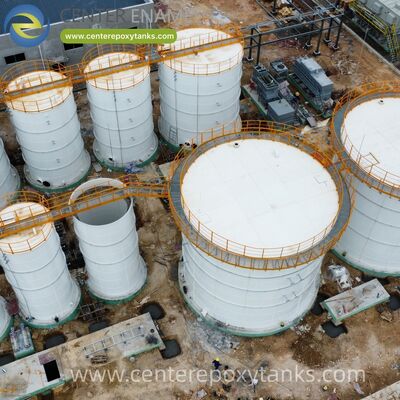 바이오 가스 슬러리 탱크로 볼트 된 철강 탱크: 소화 과정의 영양소가 풍부한 부산물을 안전하게 보관합니다.