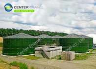 바이오가스 저장용 3000 갤런 유리 배열 철 탱크와 이중막 지붕