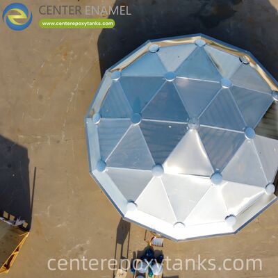 Aluminum Dome for Industrial Wastewater Tanks: Provides a Durable Cover to Minimize Odor Emissions and Shield Contents from Rain
