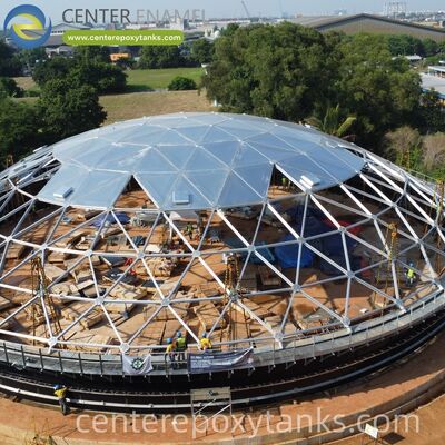 유출물 저장 탱크용 알루미늄 돔: 재사용 또는 배charge하기 전에 처리된 폐수의 품질과 안정성을 보장합니다.