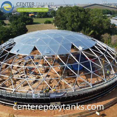 용접 강철 폐유 저장 탱크용 외부 부유식 지붕: 유해 가스 및 냄새를 억제하고 증발을 제한하는 데 도움