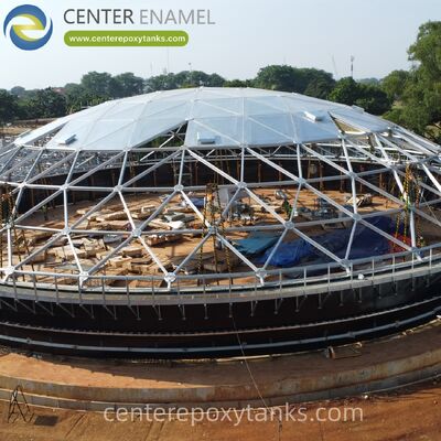 용접 된 스테인리스 스틸 디젤 저장 탱크용 알루미늄 돔 지붕: 연료 증발을 최소화하고 비 물이 연료 안정성을 손상시키는 것을 방지합니다