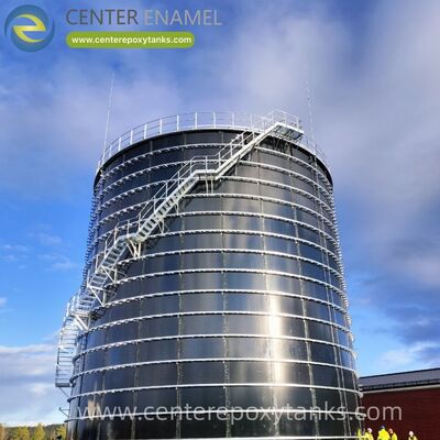 식품 폐기물 발효 탱크로 에포시 결합 철도 볼트 탱크: 유기 분해 및 바이오 가스 수집을 위해 설계 된 견고한 소화 용기.